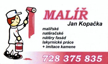 Malíř, natěrač J.Kopačka